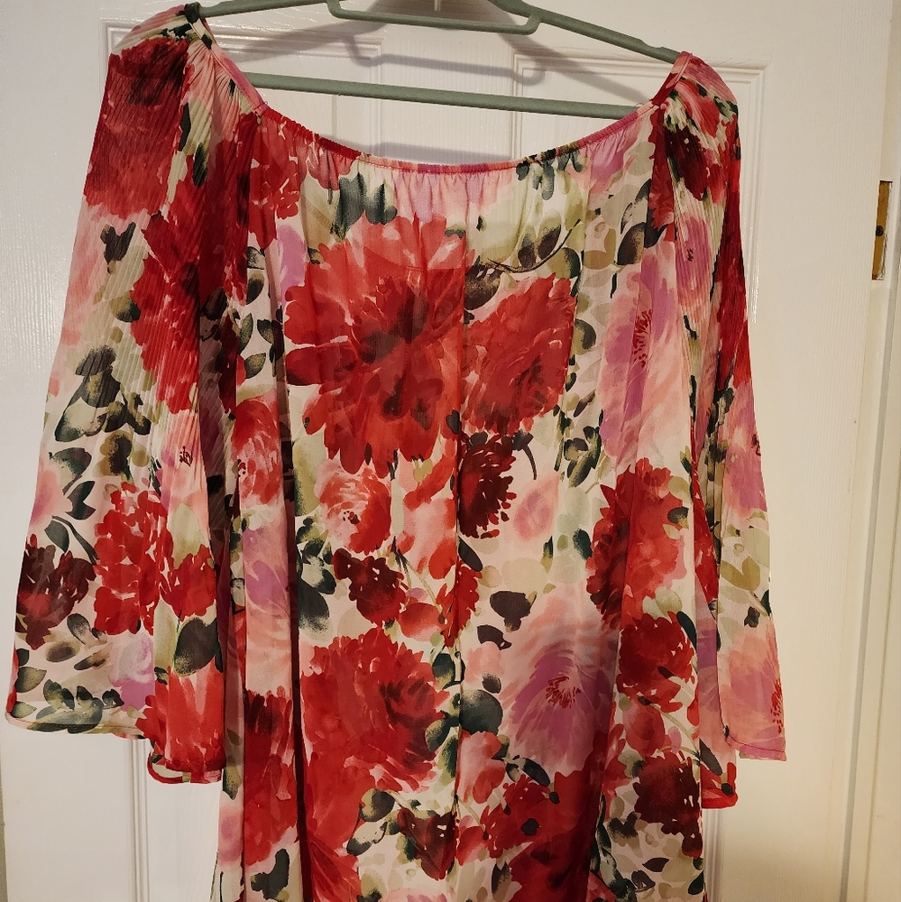 Boutique Style Sheer Floral Top